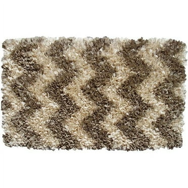 Shaggy Raggy Ntrl Chevron Rug
