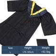 thumbnail image 2 of HONMEET Doctoral Graduation Gown Set in Black with Academic Dress, Shawl, Cap, and Tassel - Complete Graduation Ceremony Outfit, 2 of 8