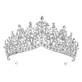 thumbnail image 2 of Tiara de boda, tocado nupcial, corona de regalo, diadema elegante, diadema con corona, diadema para banquete nocturno, fiesta de graduación para mujer Estilo B Plata, 2 of 7