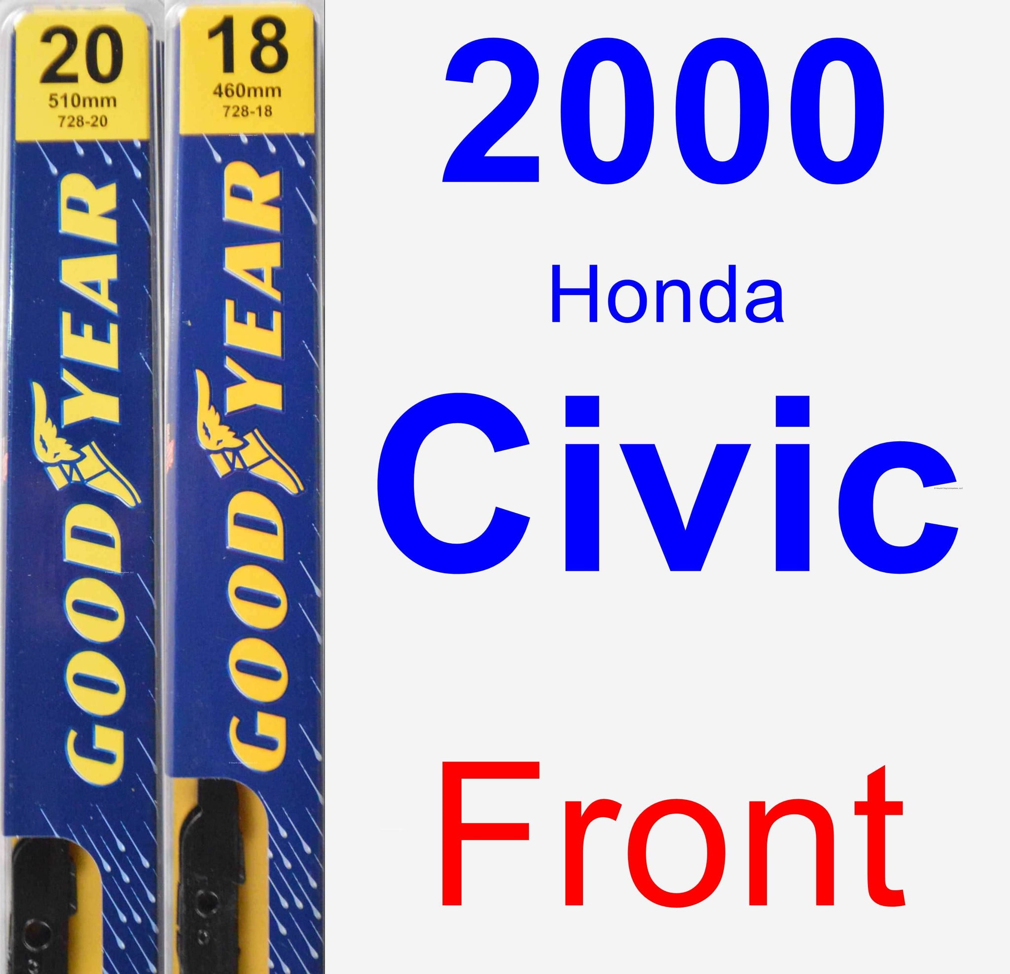 CIVIC Hatchback Feb 2001 to Sep 2005 Windscreen Wiper Blade Kit 2 x Blades 