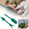thumbnail image 2 of 2Pcs Green Mini Garden Hand Succulent Transplanting Tools, Widger Plastic Seedlings Dibber Sowing Digging Mini Garden Hand Tools for Home Gardens, Gardens Tool Sets, 2 of 9