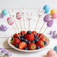 thumbnail image 5 of Weloille Easter Fruit Skewers Sturdy Wooden Multicolor Disposable 12cm for Party Bar Restaurant Decorations, 5 of 6