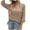 Khaki, variant on ChaoHeng Statement Sleeve Women's Sweaters Fall Dressy,Women's Plus-Size Loose Solid Color V-Neck Pullover Sweater(Khaki,S)