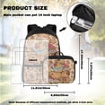 thumbnail image 4 of Yspwyqan Kids Backpack Set for High School, Fruit Donut Capybara Backpack Set with Lunch Box and Water Bottle Bag, Lightweight Fits 14 Inch Laptop School Bags with Adjustable Straps, 4 of 7