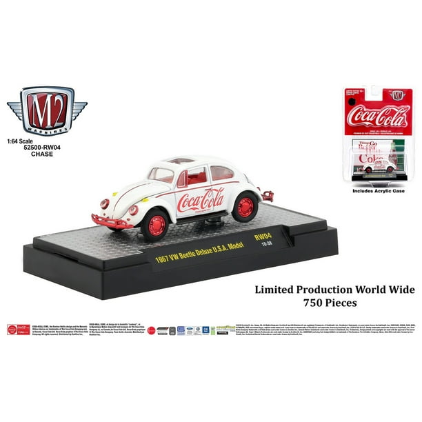 M2 Machines Coca-Cola Release RW04 1967 VW Beetle Deluxe U.S.A. Model CHASE - Walmart.com