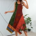 thumbnail image 2 of YDKZYMD Summer Casual Dresses for Women Floral Flowers Wedding Maxi Beach Boho Tank Dresses Hem Sundress Petite Sleeveless Midi Dress with Pockets Orange M, 2 of 5