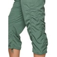 thumbnail image 4 of RBX Active Women's Casual Lightweight Capri Pants for Women With Pockets, Sea Ocean Green Size X-Small, 4 of 5
