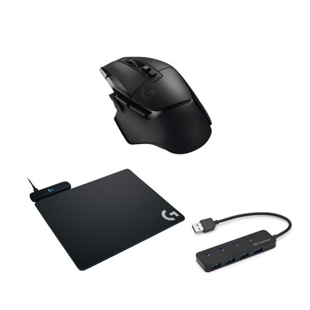 UPC: 0196271991441 | Logitech G502 X Lightspeed Wireless Gaming Mouse (Black) with Wireless Charging System Bundle