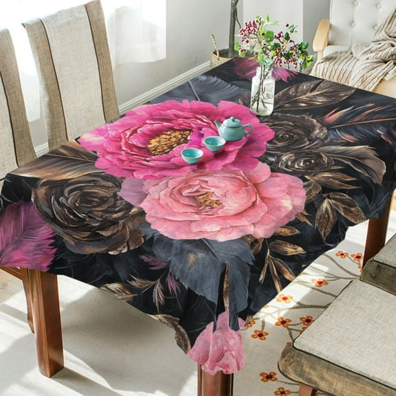 BZSMCE Square Tablecloth Forals Bloom Pattern Pattern Tableclothes