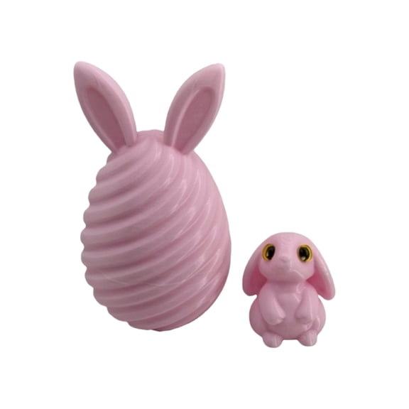 3D Printed Easter Bunny Egg Toy Ornament, 1Pc 3D Printed Figurine Decor For Easter & Collectible Gift