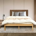 thumbnail image 4 of Naomi Home Lucia 14 inch Solid Wood Platform Bed Full Bed Frame, Wood Full Platform Bed Frame, No Squeak Bed Frame, Bed Frame Full Size, No Box Spring Needed, Sturdy Bed Frame - Natural, 4 of 19