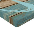 thumbnail image 2 of Ambesonne Rustic Fitted Sheet, Nautical Rustic, Queen Size, Pale Blue Brown Teal, 2 of 3