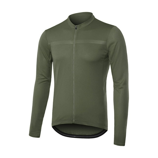 Men's Full Zipper Long Sleeves Cycling MTB Bike Shirt L Shirt Note