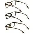 thumbnail image 4 of 3-Pack Rectangular Reading Glasses for Men – with Mosaic Pattern Temples – Full Magnification Spring Hinge Readers ZT117 +1.75, 4 of 4