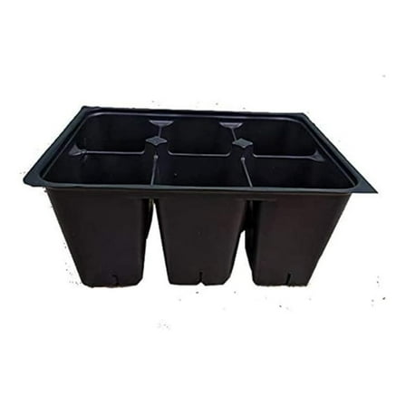 Seed Starter Trays 300 Cell - Deep Extra Large Seedling Trays - 50 Trays with 6 Cells Each - Plant Starter Kits for Gardening - 2.5"x2.25"x3" Cells