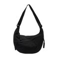thumbnail image 2 of Bolsa de hombro simple bolso de nylon Crossbody para viajes al aire libre para acampar el trabajo de conducción Negro, 2 of 9