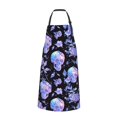 thumbnail image 2 of Lsque flower Skull crystal Waterproof Apron Chef Aprons for Men Heavy Duty Chemical Work Apron Extra Long Grilling Aprons with Adjustable Bib Apron, 2 of 9