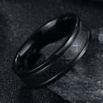 thumbnail image 3 of Welling Wide Roman Numeral Men Ring Stainless Steel Simple Smooth Finger Ring Fashion Jewelry, 3 of 10