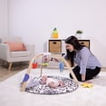 thumbnail image 3 of Melissa & Doug Ocean Easy-Fold Wooden Play Gym for Infants, Reversible Mat, 5 Soft Toys, Birth to 9 Months - FSC-Certified, 3 of 5