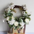 thumbnail image 6 of Famyfamy Simulation Pfingstrose Blumenkranz Flower Artificial Wreath Wald Kranz Home Decor Künstliche Waldgirlande Door Hangs, 6 of 12