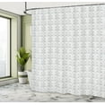 thumbnail image 4 of Ambesonne Damask Grey Shower Curtain, Flowers Swirling Ornate, 69"Wx75"L, Pale Grey and White, 4 of 4