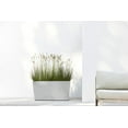 thumbnail image 3 of Ecopots Paris Durable Modern Rectangular Indoor/Outdoor Recycled Based Composite Flower Planter, White Grey, 23.5", 3 of 4