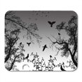 thumbnail image 1 of JSDART Forest Abstract Nature Birds and Trees Branch Silhouette Black Mousepad Mouse Pad Mouse Mat 9x10 inch, 1 of 1