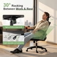 thumbnail image 6 of Mesh Office Chair, Ergonomic Rolling Swivel Desk Chairs with Lumbar Support, High Back Desk Chair with Headrest, Comfy Computer Chair for Home, Office, Bedroom, Study, Student (Black), 6 of 11