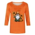 thumbnail image 5 of Wiyuqeen 3/4 Length Sleeve Women's Tops Thanksgiving Crewneck T Shirts Cute Turkey Graphic Tees Thankful Grateful Blessed Shirt, 5 of 5