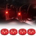 thumbnail image 2 of Paquete de 4 luces de seguridad LED de alarma de puerta de coche anticolisión universal lámpara reflectora abierta estroboscópica TUNC Sencillez, 2 of 5