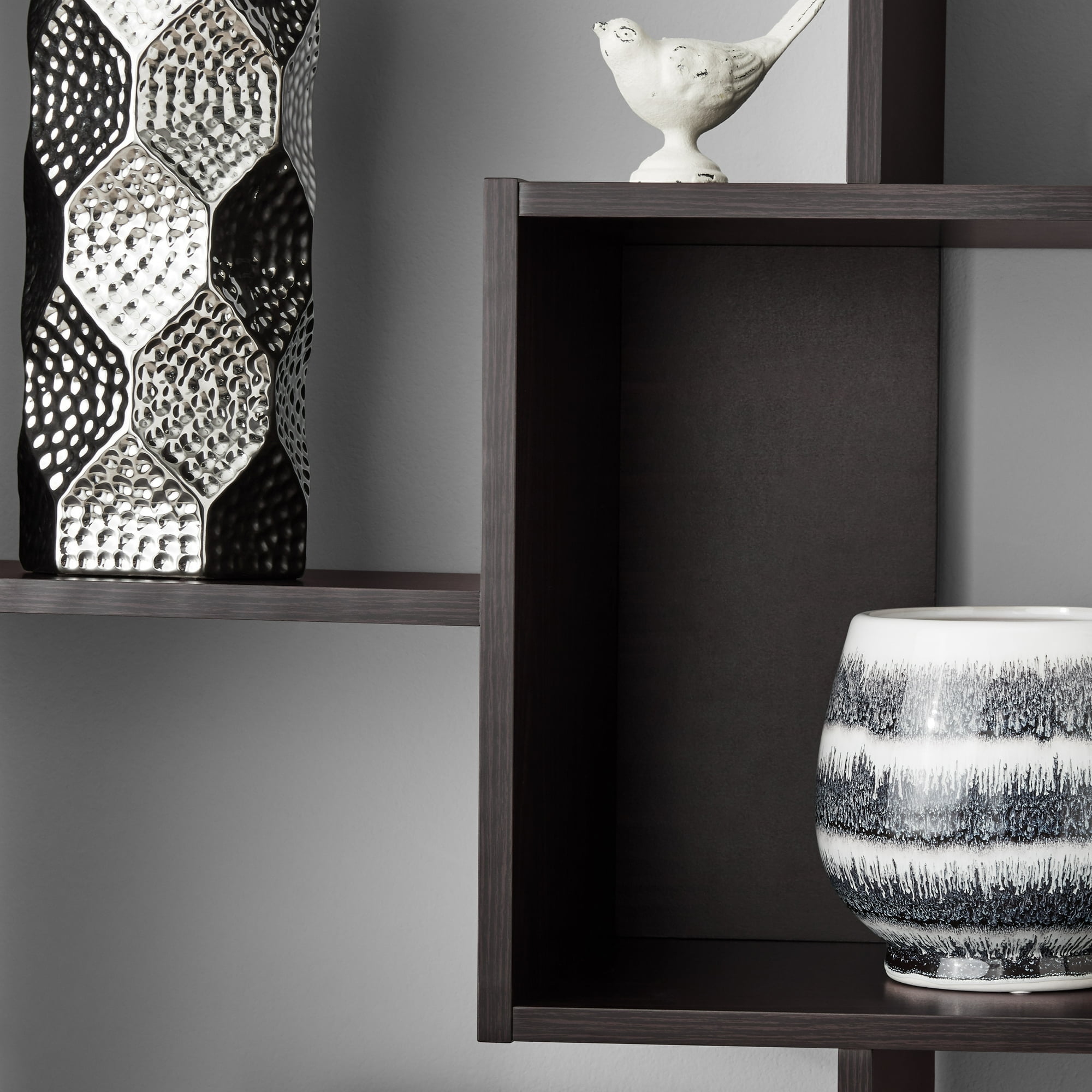 Mainstays Modern 8-Cube Bookcase, Espresso