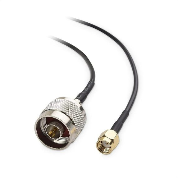 RP-SMA Male to N-Type Male Coaxial RF Cable - 3 Ft / 0.9m
