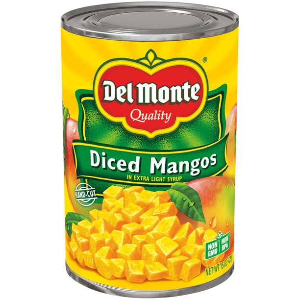Del Monte Diced Mangos in Light Syrup, 15 Oz