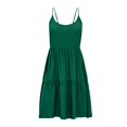 thumbnail image 1 of Gibobby Vestido corta de fiesta casual Vestido de verano de color sólido doblado para pastel Vestido sin mangas con tirantes para mujer(Verde,CH), 1 of 5