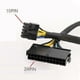 thumbnail image 2 of 24 Pin to 10 Pin Adapter Cable ATX PSU Main Power Supply Cable Braided Sleeved Cable for Lenovo Moth, 2 of 5