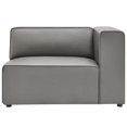 thumbnail image 5 of Sofa Corner Chair, Faux Vegan Leather, Grey Gray, Modern Contemporary Urban Design, Living Lounge Room Hotel Lobby Hospitality, 5 of 7
