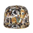 thumbnail image 2 of Fotbe Cute Dog Flat Bill Visor Cap Classic Snapback Hat Polyester Foam Trucker Hat Trucker Cap Adjustable Baseball Cap, 2 of 9