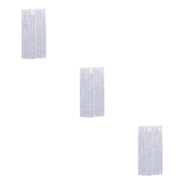 Decodeary Rideau en Feuille Non Toxique pour Fond de Graduation Inodore Anniversaire Décoratif Argent 3Set