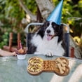 thumbnail image 6 of Solid Wood Bone-Shape Dog Bowl Dinner Plate - Durable Bread Bowl for Pet Feeding, 6 of 6