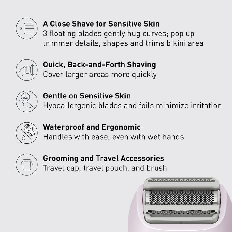 Panasonic 3-Blade Electric Shaver for Women with Pop-up Panasonic 3-Blade Electric Shaver for Women with Pop-up