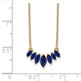 thumbnail image 3 of Primal Gold 14 Karat Yellow Gold Marquise Sapphire 18-inch Necklace, 3 of 3