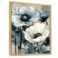 thumbnail image 2 of Designart "Serenade With A Blue And White Poppy Bouquet" Poppy Floater Framed Canvas Prints, 2 of 5