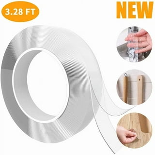 Multipurpose Double Sided Mounting Tape - Washable Traceless Clear Adhesive  Tape - Household & Industrial Gel Tape（6.56FT） : : Office Products
