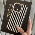 thumbnail image 4 of Color Striped Minimalist INS Couple Phone Case for iPhone 17/16/15/14/13/12/11 Pro Max/XS/X Plus, 4 of 6