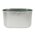 thumbnail image 2 of de metal Florero Chapado en luz Lujo Gran martillado Textura Cubo Contenedor para interior Exterior Porche delantero Patio Mesa cubierta Argenta S Soledad macetas, 2 of 8