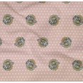 thumbnail image 4 of oneOone Cotton Poplin Twill Rose Pink Fabric Dot & Bell Flower Floral Sewing Material Print Fabric By The Yard 56 Inch Wide, 4 of 4