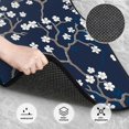 thumbnail image 3 of Balery Cherry Blossoms on Navy Background Juego de 4 Alfombrillas para Auto, Revestimientos de Caucho Resistente, Diseño Antideslizante, 3 of 7