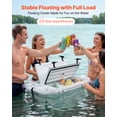 thumbnail image 2 of VEVOR Floating Cooler, 40 QT Floating Ice Chest with Dry Storage & Tow Rope, Premium LLDPE Amphibious Drink Cooler for Water & Land, Cruise Smoothly Stable on Lake, River, Pool, Beach, Kayak, White, 2 of 9