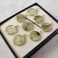 thumbnail image 3 of Unique Genuine Prehnite Woman Necklace, Handmade Gold Plated Necklace, Green Prehnite Gemstone Jewelry, Wedding Gift Necklace, Gift For Her, 3 of 12
