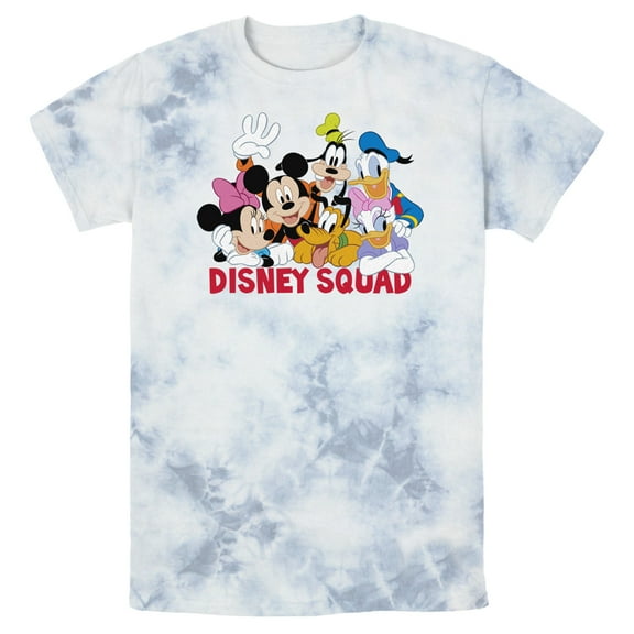 Men's Mickey & Friends Disney Squad Group Shot Graphic Tee White/Blue Large